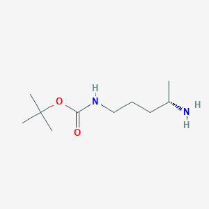 molecular formula C10H22N2O2 B6619265 tert-butyl N-[(4S)-4-aminopentyl]carbamate CAS No. 2227747-92-2