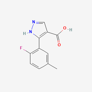 molecular formula C11H9FN2O2 B6619297 3-(2-fluoro-5-methylphenyl)-1H-pyrazole-4-carboxylic acid CAS No. 1503931-82-5