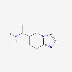 molecular formula C9H15N3 B6619332 1-{5H,6H,7H,8H-imidazo[1,2-a]pyridin-6-yl}ethan-1-amine CAS No. 1554427-18-7