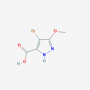 molecular formula C5H5BrN2O3 B6619335 4-bromo-3-methoxy-1H-pyrazole-5-carboxylic acid CAS No. 1934247-60-5