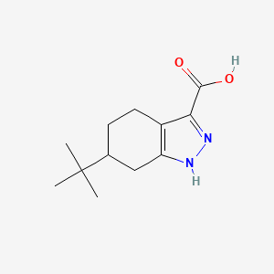 molecular formula C12H18N2O2 B6619358 6-tert-butyl-4,5,6,7-tetrahydro-2H-indazole-3-carboxylic acid CAS No. 2090216-39-8