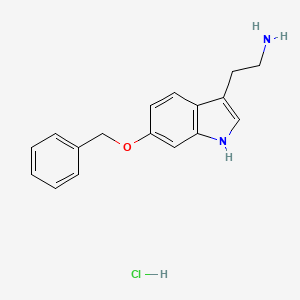 molecular formula C17H19ClN2O B6619372 2-[6-(benzyloxy)-1H-indol-3-yl]ethan-1-amine hydrochloride CAS No. 105650-26-8