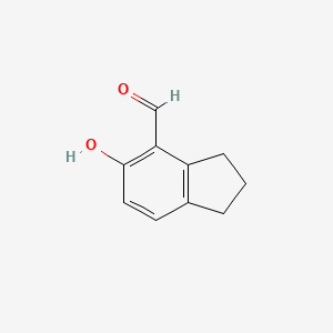 molecular formula C10H10O2 B6619383 5-hydroxy-2,3-dihydro-1H-indene-4-carbaldehyde CAS No. 858226-73-0