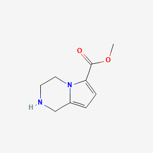 molecular formula C9H12N2O2 B6619432 methyl 1H,2H,3H,4H-pyrrolo[1,2-a]pyrazine-6-carboxylate CAS No. 1781791-88-5