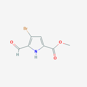 molecular formula C7H6BrNO3 B6619439 methyl 4-bromo-5-formyl-1H-pyrrole-2-carboxylate CAS No. 1639158-83-0