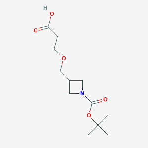 molecular formula C12H21NO5 B6619445 3-({1-[(tert-butoxy)carbonyl]azetidin-3-yl}methoxy)propanoic acid CAS No. 1782854-96-9