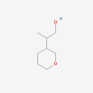 molecular formula C8H16O2 B6619460 2-(oxan-3-yl)propan-1-ol CAS No. 1781713-64-1