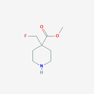 molecular formula C8H14FNO2 B6619468 methyl 4-(fluoromethyl)piperidine-4-carboxylate CAS No. 1782530-95-3