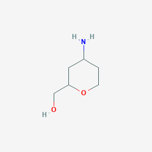 molecular formula C6H13NO2 B6619474 (4-aminooxan-2-yl)methanol, Mixture of diastereomers CAS No. 1779649-61-4