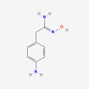 molecular formula C8H11N3O B6619485 2-(4-aminophenyl)-N'-hydroxyethanimidamide CAS No. 500587-42-8