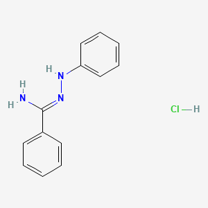 molecular formula C13H14ClN3 B6619486 Benzenecarboximidic acid, 2-phenylhydrazide, monohydrochloride CAS No. 33244-00-7