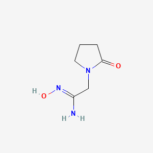 molecular formula C6H11N3O2 B6619490 N'-hydroxy-2-(2-oxopyrrolidin-1-yl)ethanimidamide CAS No. 126145-44-6