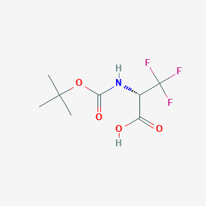 molecular formula C8H12F3NO4 B6619516 (2S)-2-{[(tert-butoxy)carbonyl]amino}-3,3,3-trifluoropropanoic acid CAS No. 1932644-89-7