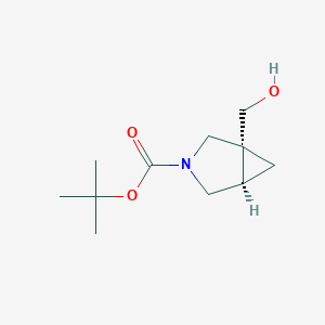molecular formula C11H19NO3 B6619522 tert-butyl (1R,5R)-1-(hydroxymethyl)-3-azabicyclo[3.1.0]hexane-3-carboxylate CAS No. 1165450-68-9
