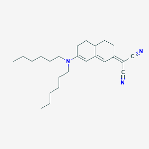 molecular formula C25H37N3 B6619530 2-[7-(dihexylamino)-2,3,4,4a,5,6-hexahydronaphthalen-2-ylidene]propanedinitrile CAS No. 200952-56-3