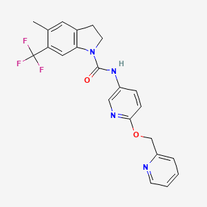 molecular formula C22H19F3N4O2 B6619534 Unii-jbj4vct98Y CAS No. 200711-10-0