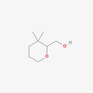 molecular formula C8H16O2 B6619563 (3,3-dimethyloxan-2-yl)methanol CAS No. 2866308-93-0