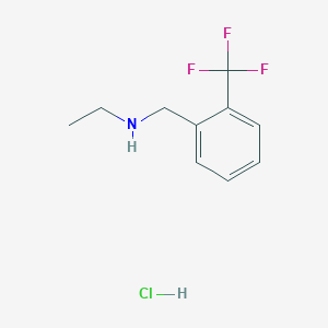 molecular formula C10H13ClF3N B6619584 ethyl({[2-(trifluoromethyl)phenyl]methyl})amine hydrochloride CAS No. 1293922-04-9