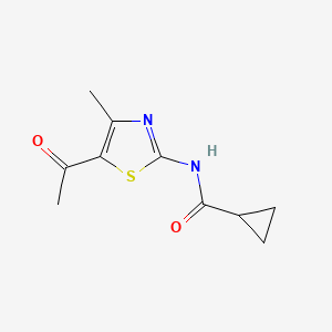 N-(5-acetyl-4-methyl-1,3-thiazol-2-yl)cyclopropanecarboxamide