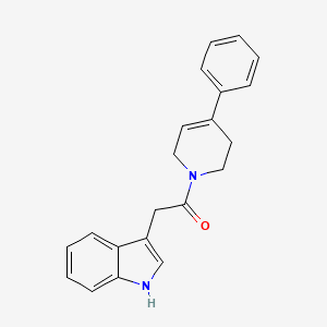 1-(3,6-Dihydro-4-phenyl-1(2H)-pyridinyl)-2-(1H-indol-3-yl)ethanone