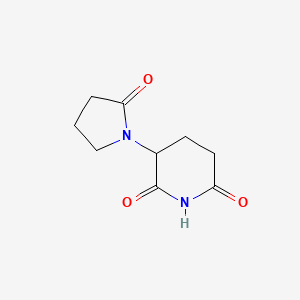 molecular formula C9H12N2O3 B6619606 3-(2-oxopyrrolidin-1-yl)piperidine-2,6-dione CAS No. 1934371-13-7