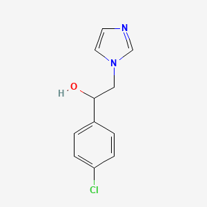 molecular formula C11H11ClN2O B6619622 alpha-(4-Chlorophenyl)-1H-imidazole-1-ethanol CAS No. 24155-45-1