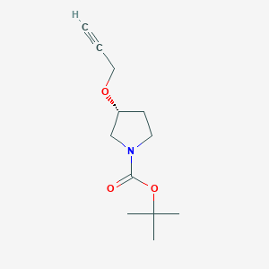 molecular formula C12H19NO3 B6619630 tert-butyl (3R)-3-(prop-2-yn-1-yloxy)pyrrolidine-1-carboxylate CAS No. 887261-89-4