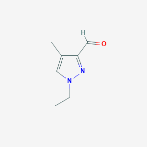 molecular formula C7H10N2O B6619635 1-ethyl-4-methyl-1H-pyrazole-3-carbaldehyde CAS No. 1853219-36-9