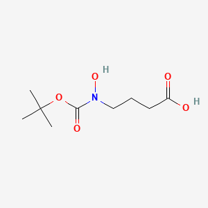 molecular formula C9H17NO5 B6619647 4-{[(tert-butoxy)carbonyl](hydroxy)amino}butanoic acid CAS No. 1267521-33-4