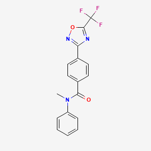 molecular formula C17H12F3N3O2 B6619651 N-methyl-N-phenyl-4-[5-(trifluoromethyl)-1,2,4-oxadiazol-3-yl]benzamide CAS No. 1795434-37-5