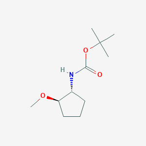 molecular formula C11H21NO3 B6619665 rac-tert-butyl N-[(1R,2R)-2-methoxycyclopentyl]carbamate, trans CAS No. 1807941-92-9