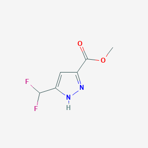 molecular formula C6H6F2N2O2 B6619676 3-(二氟甲基)-1H-吡唑-5-羧酸甲酯 CAS No. 2104659-16-5
