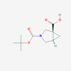 molecular formula C11H17NO4 B6619712 cis-3-(tert-Butoxycarbonyl)-3-azabicyclo[3.1.0]hexane-1-carboxylic acid CAS No. 2138332-93-9