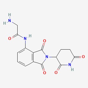 molecular formula C15H14N4O5 B6619721 2-amino-N-[2-(2,6-dioxopiperidin-3-yl)-1,3-dioxo-2,3-dihydro-1H-isoindol-4-yl]acetamide CAS No. 444289-11-6
