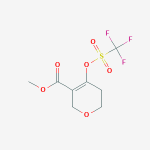 molecular formula C8H9F3O6S B6619722 methyl 4-(trifluoromethanesulfonyloxy)-5,6-dihydro-2H-pyran-3-carboxylate CAS No. 917911-25-2