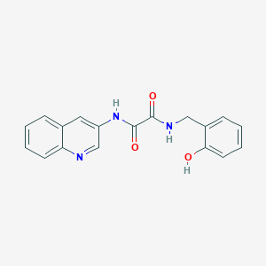 molecular formula C18H15N3O3 B6619731 N-[(2-hydroxyphenyl)methyl]-N'-quinolin-3-yloxamide 