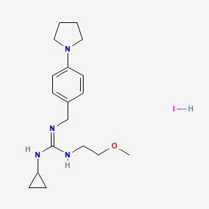 1-Cyclopropyl-3-(2-methoxyethyl)-2-[(4-pyrrolidin-1-ylphenyl)methyl]guanidine;hydroiodide