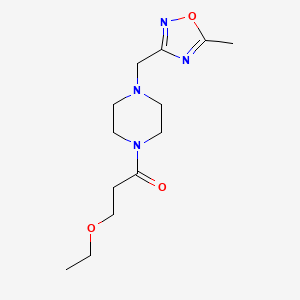 3-Ethoxy-1-[4-[(5-methyl-1,2,4-oxadiazol-3-yl)methyl]piperazin-1-yl]propan-1-one