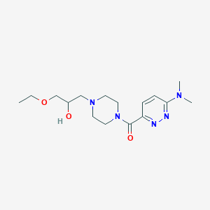 [6-(Dimethylamino)pyridazin-3-yl]-[4-(3-ethoxy-2-hydroxypropyl)piperazin-1-yl]methanone