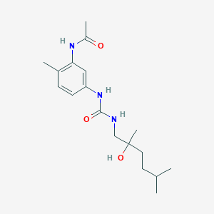 N-[5-[(2-hydroxy-2,5-dimethylhexyl)carbamoylamino]-2-methylphenyl]acetamide