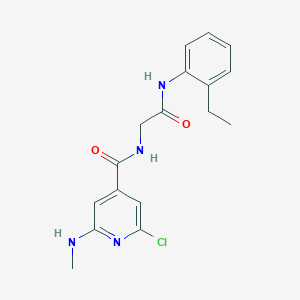 2-chloro-N-[2-(2-ethylanilino)-2-oxoethyl]-6-(methylamino)pyridine-4-carboxamide