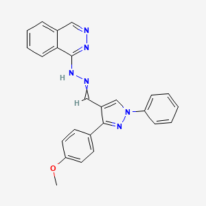 N-[[3-(4-methoxyphenyl)-1-phenylpyrazol-4-yl]methylideneamino]phthalazin-1-amine