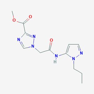 Methyl 1-[2-oxo-2-[(2-propylpyrazol-3-yl)amino]ethyl]-1,2,4-triazole-3-carboxylate