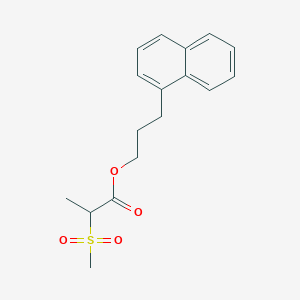 molecular formula C17H20O4S B6619833 3-Naphthalen-1-ylpropyl 2-methylsulfonylpropanoate 