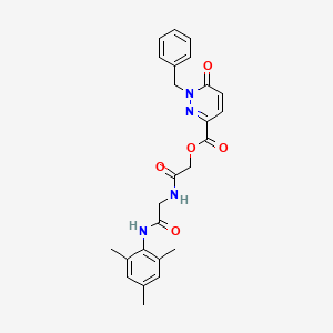 [2-Oxo-2-[[2-oxo-2-(2,4,6-trimethylanilino)ethyl]amino]ethyl] 1-benzyl-6-oxopyridazine-3-carboxylate