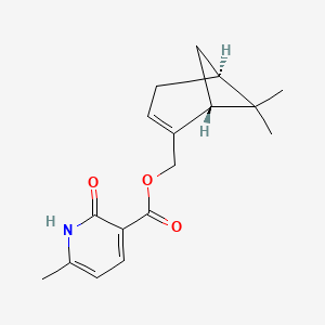 molecular formula C17H21NO3 B6619901 [(1R,5S)-6,6-dimethyl-2-bicyclo[3.1.1]hept-2-enyl]methyl 6-methyl-2-oxo-1H-pyridine-3-carboxylate 