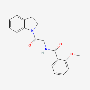 molecular formula C18H18N2O3 B6619910 N-[2-(2,3-dihydroindol-1-yl)-2-oxoethyl]-2-methoxybenzamide 