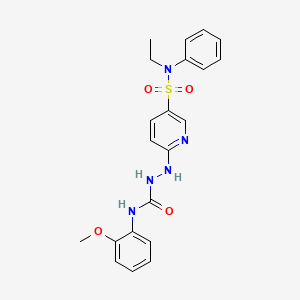 molecular formula C21H23N5O4S B6619940 1-[[5-[Ethyl(phenyl)sulfamoyl]pyridin-2-yl]amino]-3-(2-methoxyphenyl)urea 