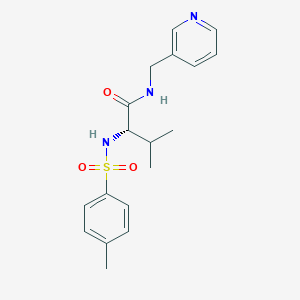 (2S)-3-methyl-2-[(4-methylphenyl)sulfonylamino]-N-(pyridin-3-ylmethyl)butanamide