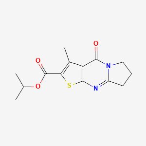 Propan-2-yl 4-methyl-2-oxo-6-thia-1,8-diazatricyclo[7.3.0.03,7]dodeca-3(7),4,8-triene-5-carboxylate